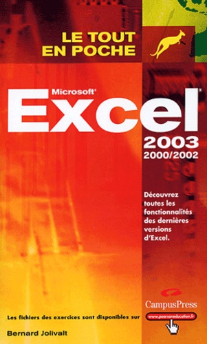 Bernard Jolivalt - Excel 2002 et 2003.