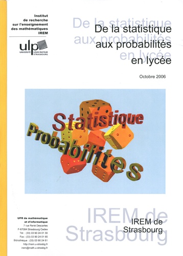 Bernard Koch - De la statistique aux probabilités en lycée. 1 DVD