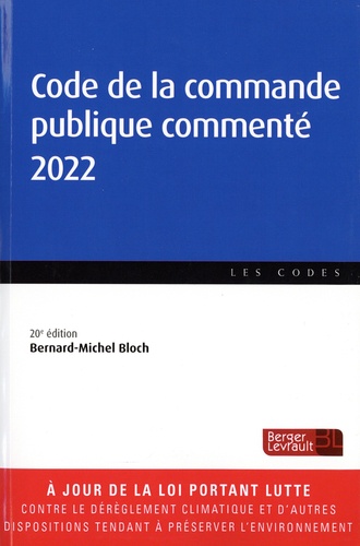 Code de la commande publique commenté  Edition 2022