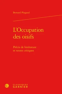 L'occupation des oisifs