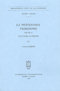 Bernard Pouderon - La prôtennoia trimorphe - (NH XIII, 1).