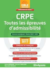 CRPE Toutes les épreuves d'admissibilité