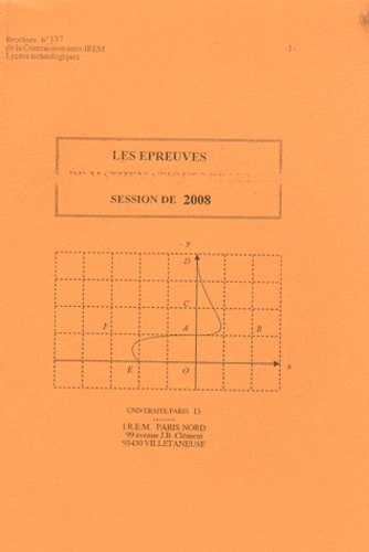 Bernard Verlant - Les épreuves de mathématiques aux BTS 2008.