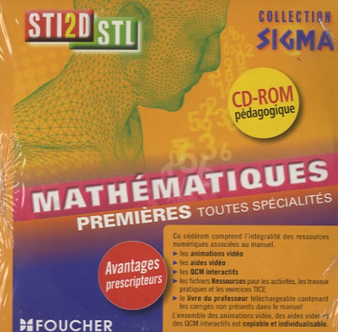 Bernard Verlant et Philippe Dutarte - Mathématiques 1re Première Bac STI2D-STL Sigma. 1 Cédérom