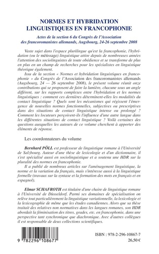 Normes et hybridation linguistiques en francophonie