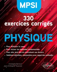330 exercices corrigés de physique MPSI