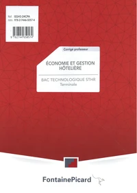 Economie et gestion hôtelière Tle Bac technologique STHR