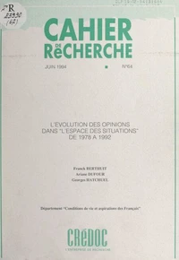 L'évolution des opinions dans "l'espace des situations", de 1978 à 1992