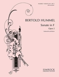 Bertold Hummel - Simrock Original Edition  : Sonate en fa majeur - op. 2. cello and piano..