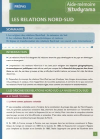 Les relations Nord-Sud
