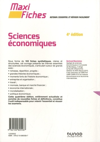 Sciences économiques 4e édition
