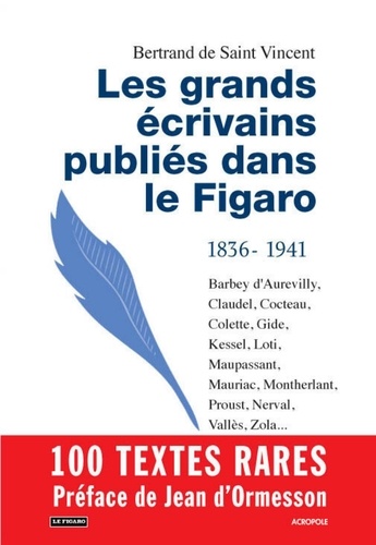 Les grands écrivains publiés dans le Figaro (1836-1941)