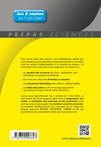 Formulaire MPSI/MP, mathématiques, physique-chimie, SII 2e édition