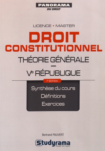 Bertrand Pauvert - Droit constitutionnel - Théorie générale, Ve République.