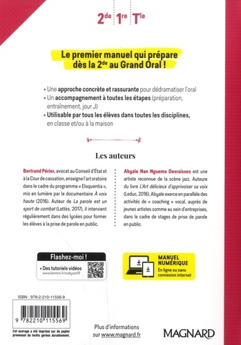 Petit manuel pour Grand Oral 2e 1re Tle  Edition 2020