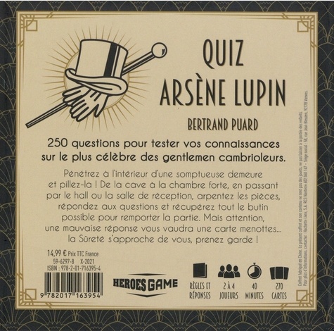 Quiz Arsène Lupin. 250 questions