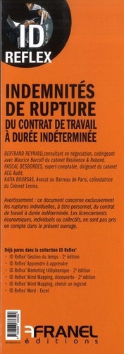 Indemnités de rupture du contrat de travail à durée indéterminée