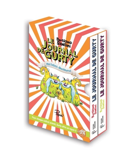 Bertrand Santini - Le journal de Gurty  : Coffret en 2 volumes - Tome 5, Vacances chez Tête de fesses ; Tome 6, Mes bébés dinosaures.