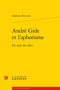 Andre gide et l'aphorisme