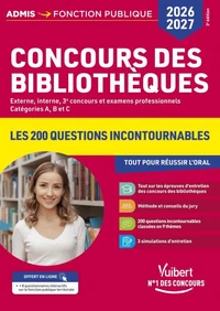 Concours des bibliothèques Externe, interne, 3e concours et examens professionnels - Catégories A, B et C