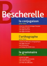  Bescherelle - La conjugaison pour tous ; L'orthographe pour tous ; La grammaire pour tous - Coffret 3 volumes.