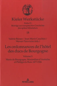 Les ordonnances de l’hôtel des ducs de Bourgogne