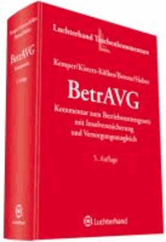 BetrAVG - Kommentar zum Betriebsrentengesetz.