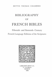 Bibliography of French Bibles