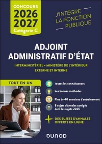 Concours Adjoint administratif d'Etat - 2026-2027 - Externe et interne