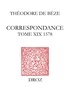  Bèze - Correspondance Tome 19.