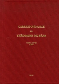 Correspondance de Théodore de Bèze