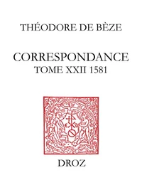 Correspondance de Théodore de Bèze