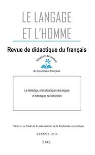 Le stéréotype, entre didactiques des langues et didactiques des disciplines