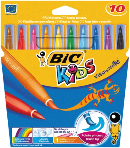 BIC CONTE DISTRIBUTI - FEUTRES VISAQUARELLE POINTE PINCEAU /12