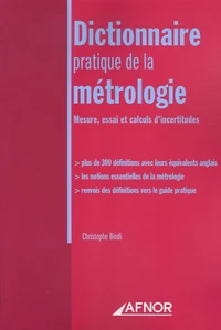 Dictionnaire pratique de la métrologie