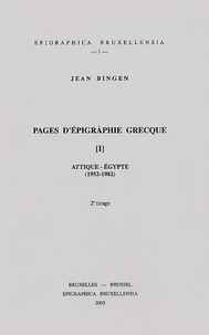 Pages d'épigraphie grecque