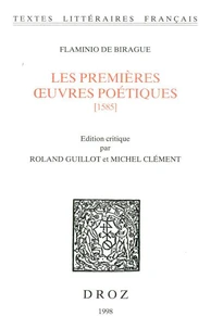 Les premières oeuvres poétiques [1585]