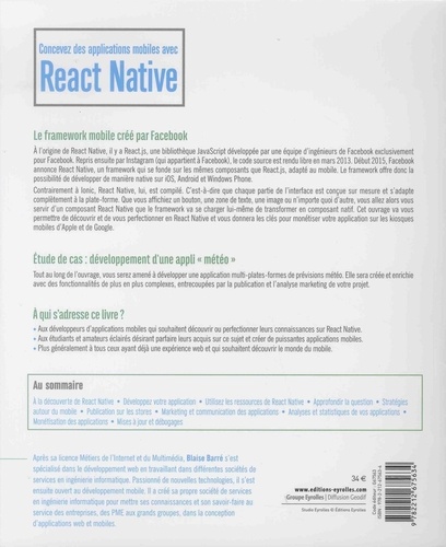 Concevez des applications mobiles avec React Native. Développement, publication sur les stores et stratégie marketing