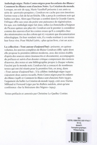 Anthologie nègre. Suivi de Petits contes nègres pour les enfants des blancs ; Comment les blancs sont d'anciens noirs ; La création du monde