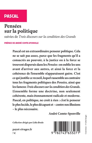 Pensées sur la politique. Suivi de Trois discours sur la condition des Grands