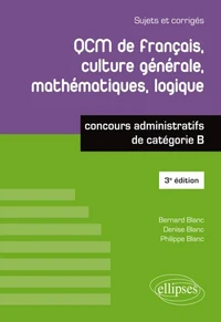 QCM de français, culture générale, mathématiques, logique