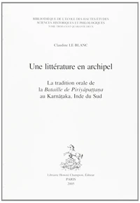 Une Littérature en  archipel