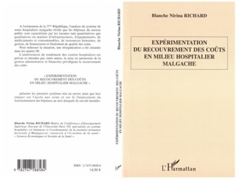 Blanche Nirina Richard - Expérimentation du recouvrement des coûts en milieu hospitalier malgache.