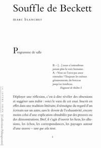Souffle de Beckett