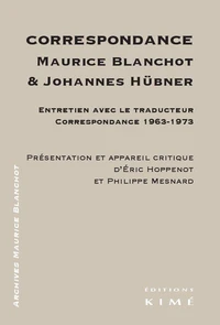 Maurice Blanchot - Johannes Hübner