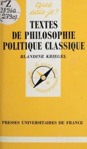 Textes de philosophie politique classique