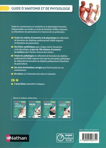 Guide d'anatomie et de physiologie. AS/AP et métiers de la santé  Edition 2023