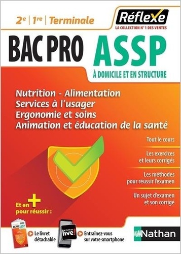 Nutrition / Alimentation, Services à l'usager, Ergonomie- Soins, Animation, Education à la santé 2de 1re Tle Bac Pro ASSP  Edition 2018