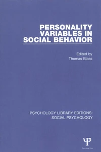 Personality Variables in Social Behavior