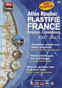 Atlas Routier plastifié France Belgique-Luxembourg